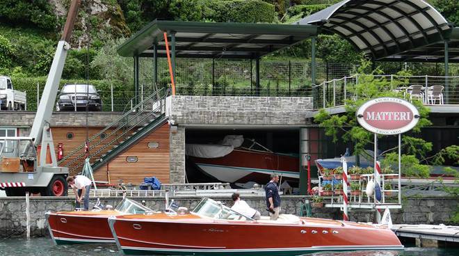 Die Werft von Erio Materi in Lezzeno am Comer See