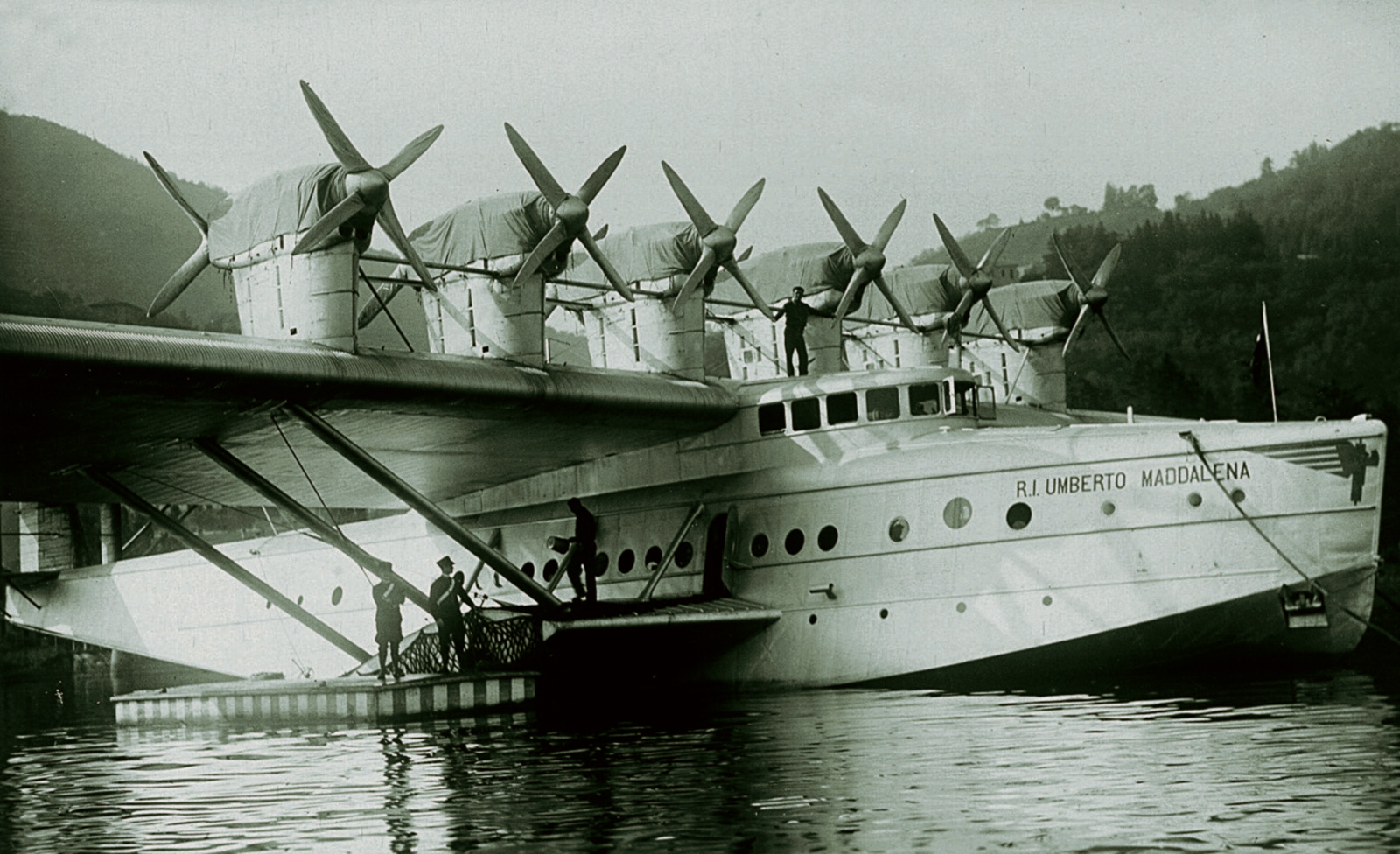 1931- Dornier DO X auf dem Comer See